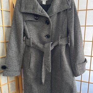Gray Women's Belted Coat